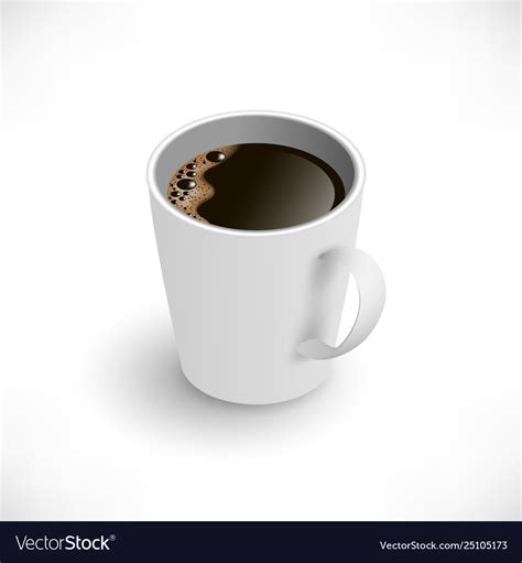 Black Coffee Cup Isometric View Royalty Free Vector Image