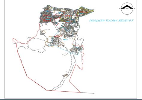 Plano De La Delegaci N Tlalpan M Xico Mb Bibliocad