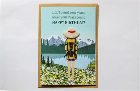 Inspirational Birthday Card For Women And Girls Handmade Felt Hat