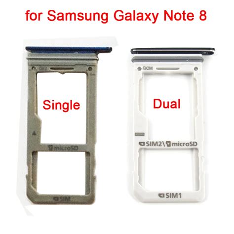 10pcslot Single And Dual Sim Card Tray With Micro Sd Card Holder For Samsung Galaxy Note 8 Sim