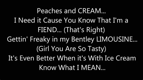 112 Peaches And Cream Lyrics On Screen Youtube