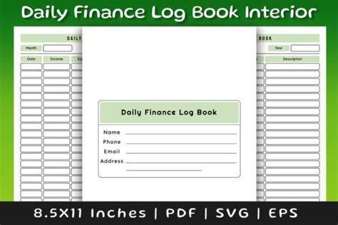 Daily Finance Log Book Interior Graphic By Pugazh Logan Creative Fabrica