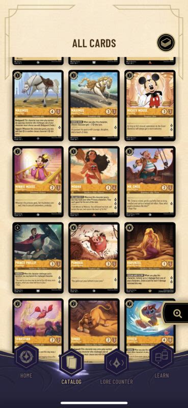 Full List Of Disney Lorcana Cards Revealed With App Launch Wdw News Today