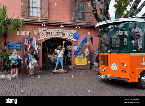 Key West Florida Usa Shell Warehouse Stock Photo Alamy