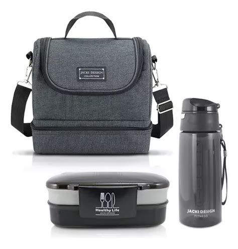 Kit Bolsa T Rmica Lancheira Marmita Garrafa Squeeze Fitness