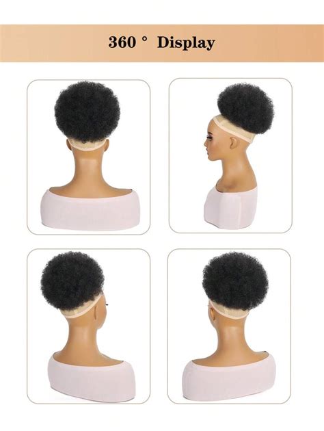 Extensão de Coque Encaracolado Afro Cordão Penteado Puxado Chignon