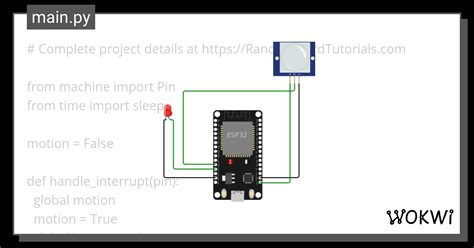 Motion Detector ESP PIR Wokwi ESP32 STM32 Arduino Simulator