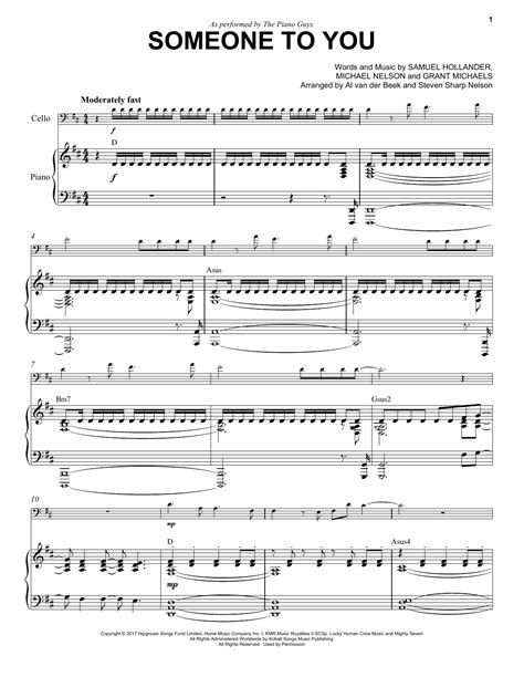 The Piano Guys Someone To You Sheet Music And Chords For Cello And Piano Download Pdf Score 10