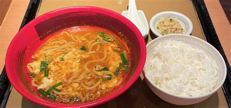 【やよい軒】辛うま麺・ごはん付き（宮崎名物の辛麺）【期間限定メニュー】進撃のグルメチェーン店、コンビニ、新メニュー、新商品、スイーツなどの最新