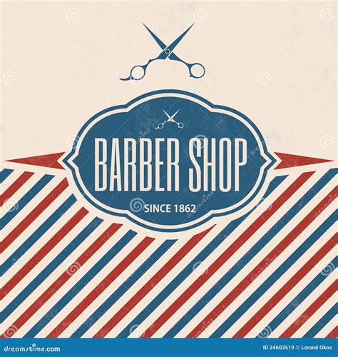 Barber Shop Logo Illustration Vintage Style Black And White Clip Art ...