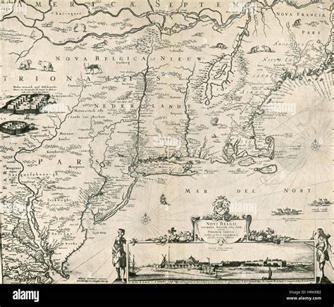 Carte De La Nouvelle France Années 1650 Photo Stock Alamy