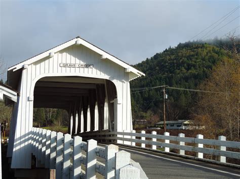 Grave Creek Covered Bridge Wolf Creek Oregon Covered Bridges Places