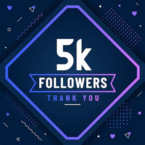 Premium Vector Thank You 5k Followers 5000 Followers Celebration