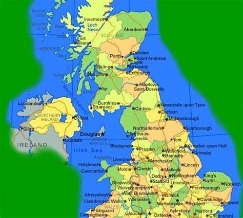 Mappa Inghilterra Scozia Cartina Scozia Inghilterra Galles Cadillac