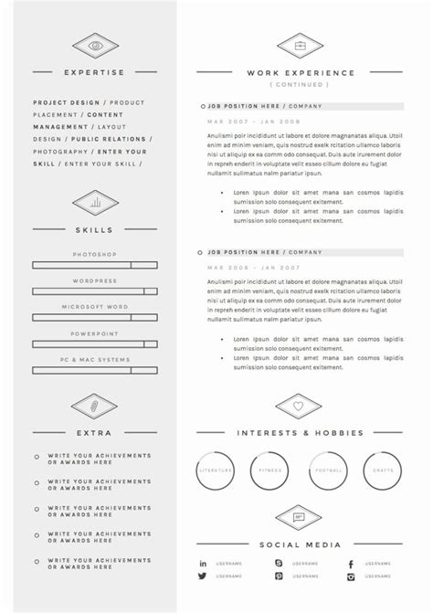 5 Page Resume Template / CV Template Pack Cover Letter for Word Icon Pack Instant Digital ...