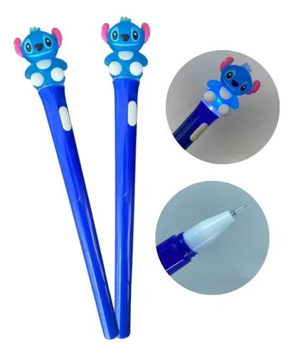 Kit 2 Caneta Divertida Stitch Acende Luz Led Papelaria Fofa MercadoLivre