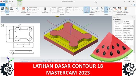 Latihan Dasar 18 MasterCAM 2023 Materi Belajar CNC Menu Milling