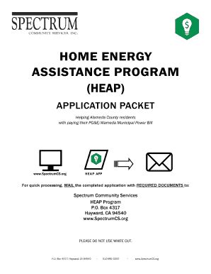 Fillable Online Home Energy Assistance Program Heap Spectrum