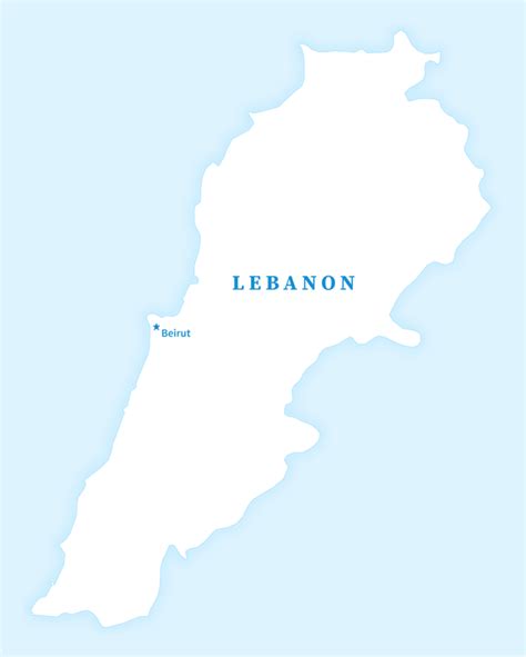 Lebanon Administrative Boundaries Vector Map Boundless Maps