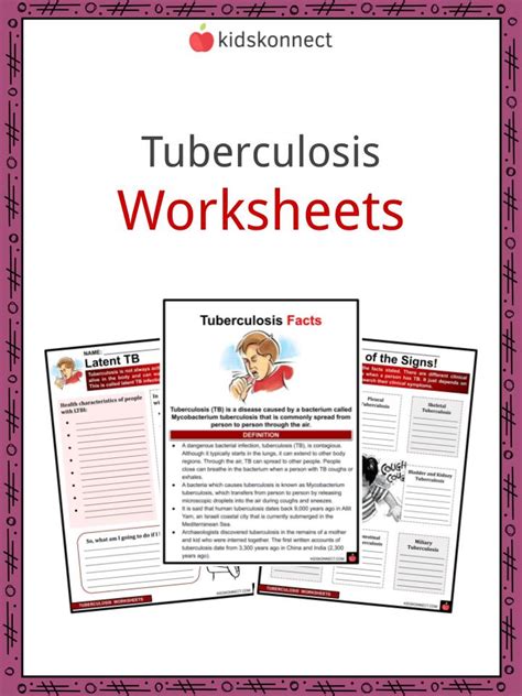 Tuberculosis Worksheets Facts Evolution Life Cycle