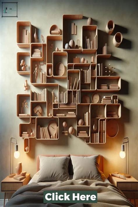 revamp  bedroom    stylish wall shelves ideas wall