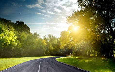 Nature Road Wallpaper Hd - 2560x1600 - Download HD Wallpaper - WallpaperTip