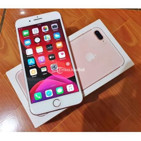 IPhone 7 Plus 256GB Rose Gold Bekas Fullset Bagus Mulus Imei Resmi Di