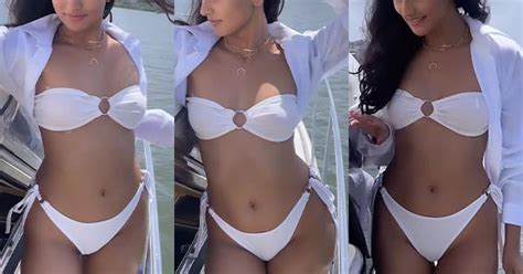 Sanchi Rai In White Bikini Flaunted Her Fine Sexy Body See Now