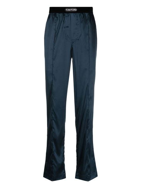 Buy Tom Ford Tailored Silk Pajama Bottoms Blue At 35 Off Editorialist