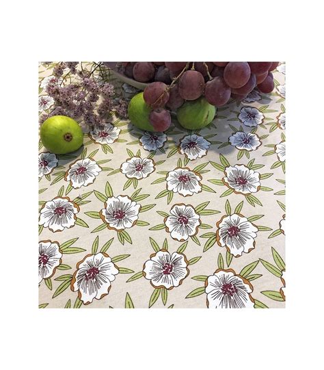 Nappe Enduite Ronde Ou Ovale Fleurs Tamine Fleur De Soleil