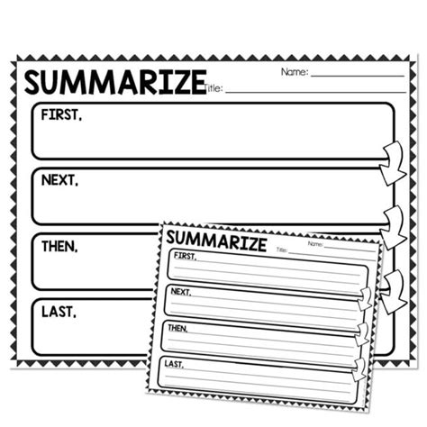 Lucky Little Toolkit Literacy Reading Graphic Organizers Summarize Lucky Little Learners