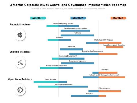 3 Months Corporate Issues Control And Governance Implementation Roadmap