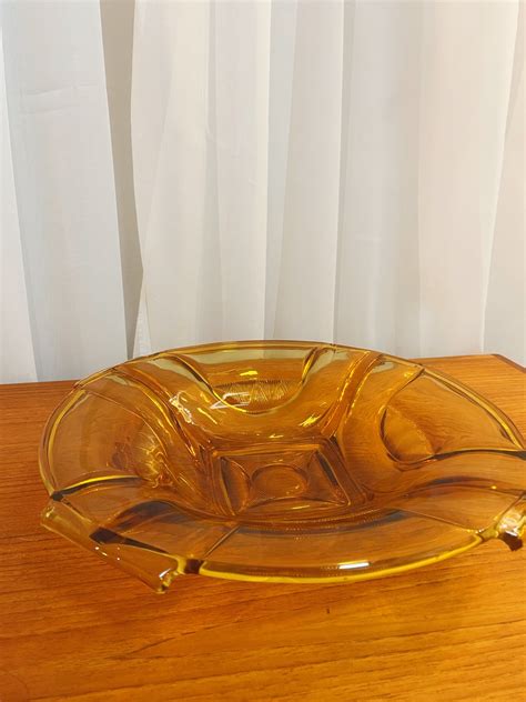 Amber Glass Fruit Bowl Prettyvintagecambridge