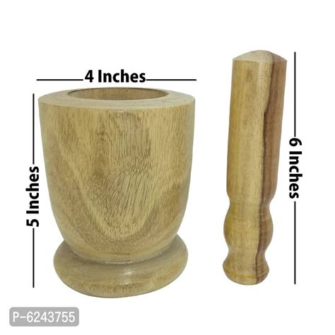 Wooden Pestle Set/ Mortar