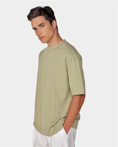 Riachuelo Camiseta Masculina Manga Curta Oversized Verde Militar Pool