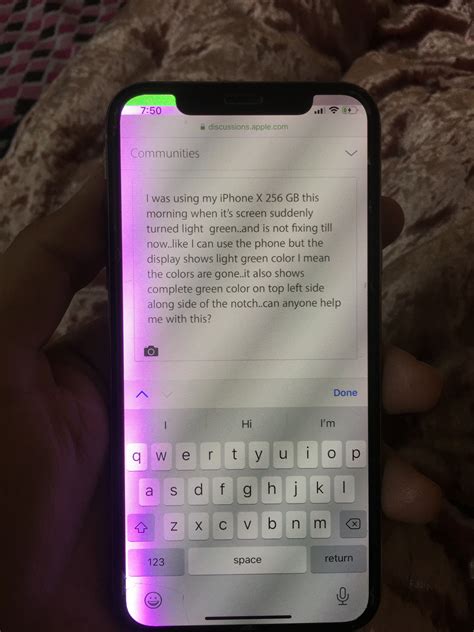 IPhone X Screen Turning Green Apple Community