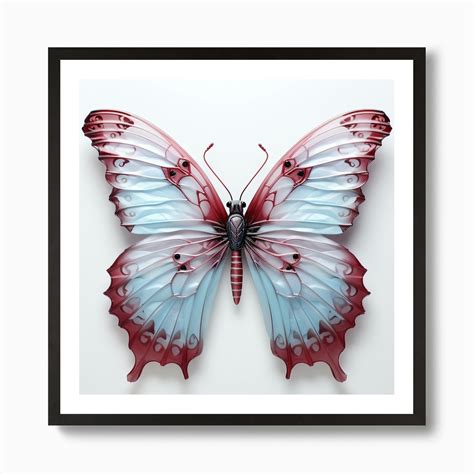 Blue And Red Butterfly Art Print By Kem Hajizan Fy