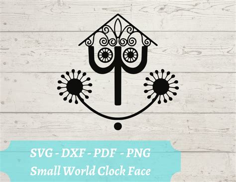 Small World Clock Face SVG Disneyland Attraction Download Digital File ...