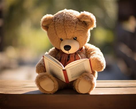 Cute Teddy Bear Reading Book Stock Illustrations 621 Cute Teddy Bear