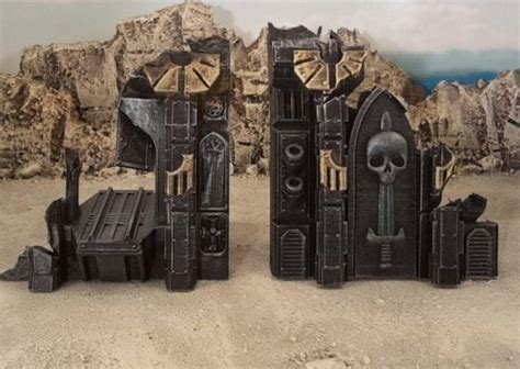 Wrecked Wall Pieces Of A Massive Modular Gothic Spaceship Wreck 28mm Scale