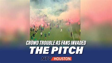 Fans Invaded The Soccer Pitch Youtube