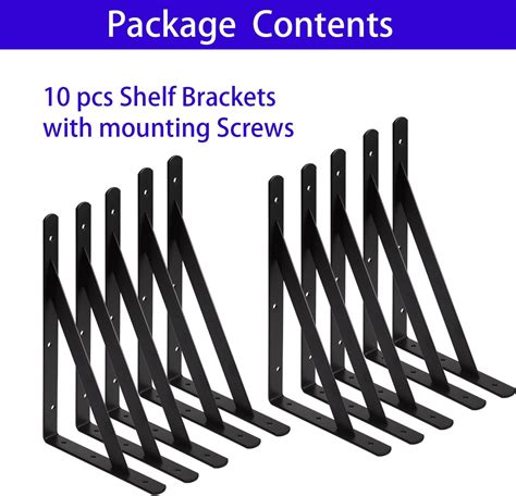 Paquete De Soportes De Estante De Metal De Dise O Triangular