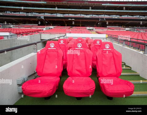 A General View Of The Dugout At Wembley Stadium London Press