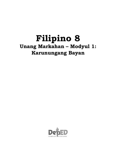 Module A Filipino Docx Filipino Unang Markahan Modyul The Best Porn