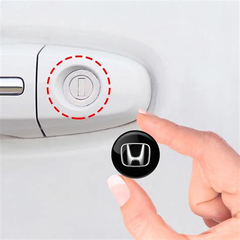 2Pcs Car Styling Lock Keyhole Stickers Decoration Protection For Honda