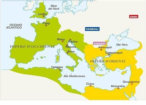 Divisione Dell Impero Romano Nel 395 D C Studia Rapido