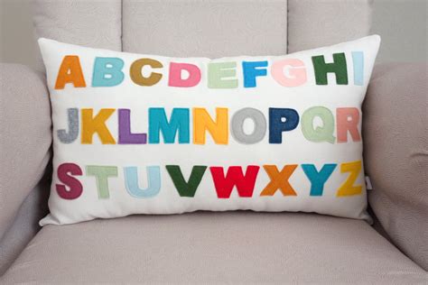 Alphabet Pillow Pillow Cover ABC S Decorative Pillow Etsy