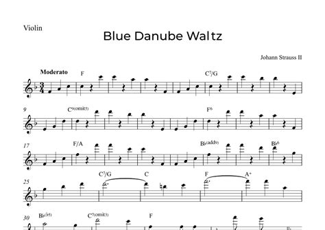 Blue Danube Waltz Arr Alex Nunes Rodrigues By Johann Strauss Ii