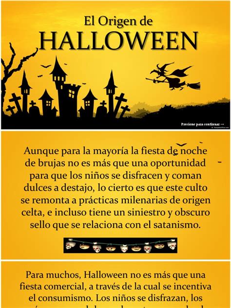 El Origen De Halloween Pdf Víspera De Todos Los Santos Sobrenatural