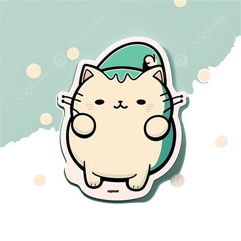 Gatinho Desenho Animado Gato Adesivo Fofo Png Gatinho Gato De